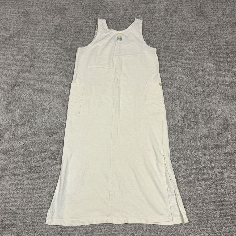 Pear Maxi Dress Womens Small Appliqué Nature Cotton Sleeveless Artsy USA Vintage - Picture 8 of 13